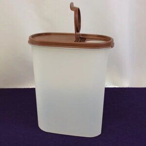 Tupperware Modular Mates Oval 4 #1614 w/ #1617 Brown Pour Seal Lid